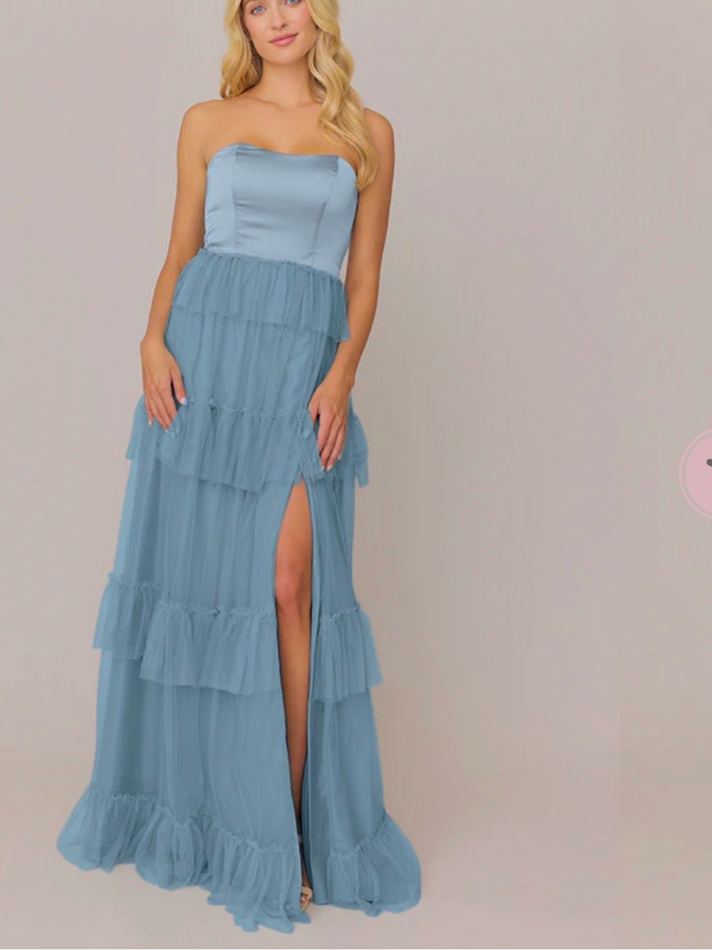 Revelry Frankie Convertible Satin + Tulle Dress Size 10